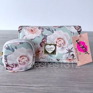 BETSEY JOHNSON Bag Foley Crossbody Clutch - Mint Green Floral LBFOLEY